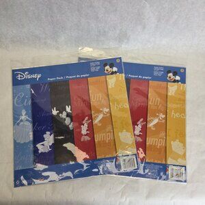 Sandylion Disney Scrapbook Paper 12"x12" Mickey Mouse 12 Sheets ea New 2 Packs